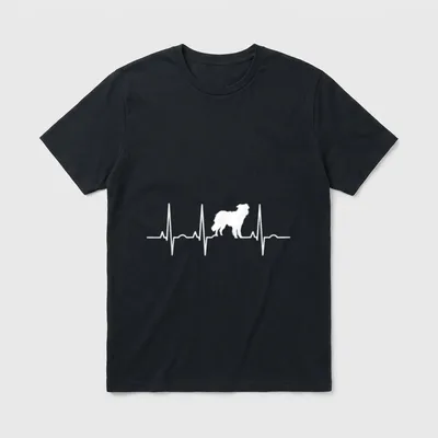Lustiges Border Collie Herzschlag T-Shirt – Klassisches T-Shirt in Schwarz