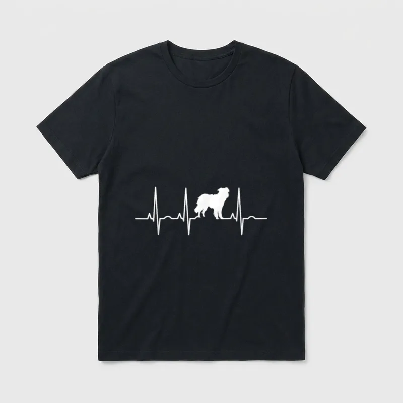 Lustiges Border Collie Herzschlag T-Shirt – Klassisches T-Shirt in Schwarz