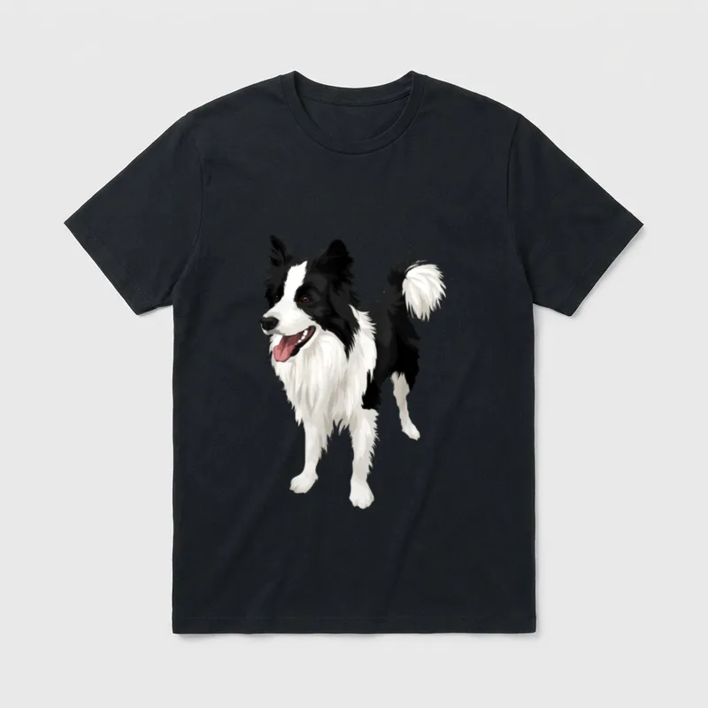 Limitiert! Border Collie T-Shirt – Klassisches T-Shirt in Schwarz