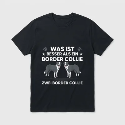 Was ist besser Border Collie T-Shirt – Klassisches T-Shirt in Schwarz