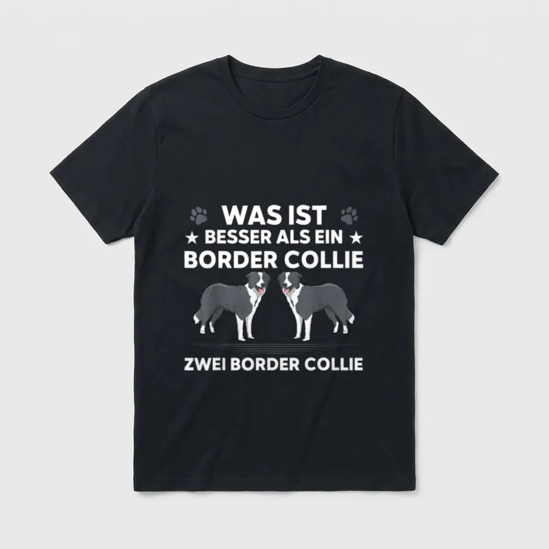 Was ist besser Border Collie T-Shirt – Klassisches T-Shirt in Schwarz