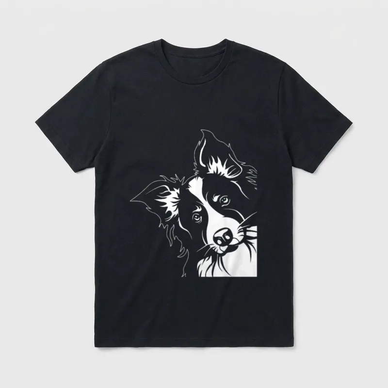 Border Collie niedlicher Hund T-Shirt – Klassisches T-Shirt in Schwarz