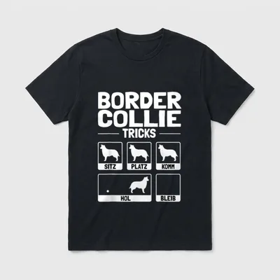 Lustiges Border Collie Hund T-Shirt – Klassisches T-Shirt in Schwarz