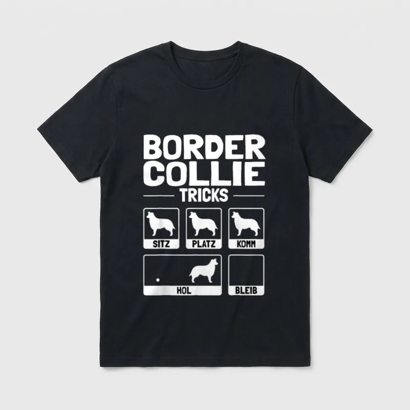 Lustiges Border Collie Hund T-Shirt – Klassisches T-Shirt in Schwarz