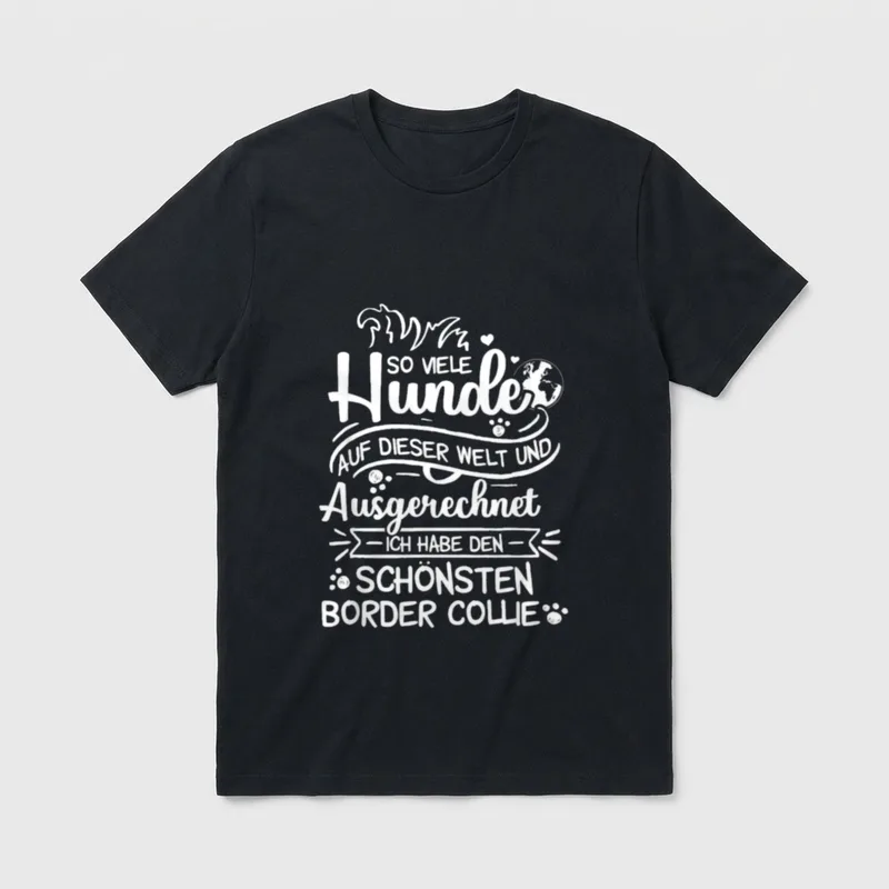 Border Collie Collie Mama T-Shirt – Klassisches T-Shirt in Schwarz