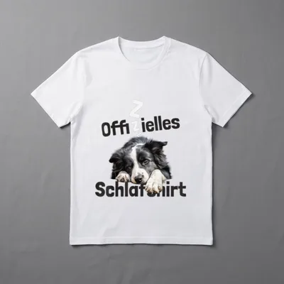 Offizielles Schlafshirt Border Collie T-Shirt – Klassisches T-Shirt in Schwarz