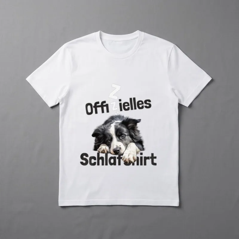 Offizielles Schlafshirt Border Collie T-Shirt – Klassisches T-Shirt in Schwarz