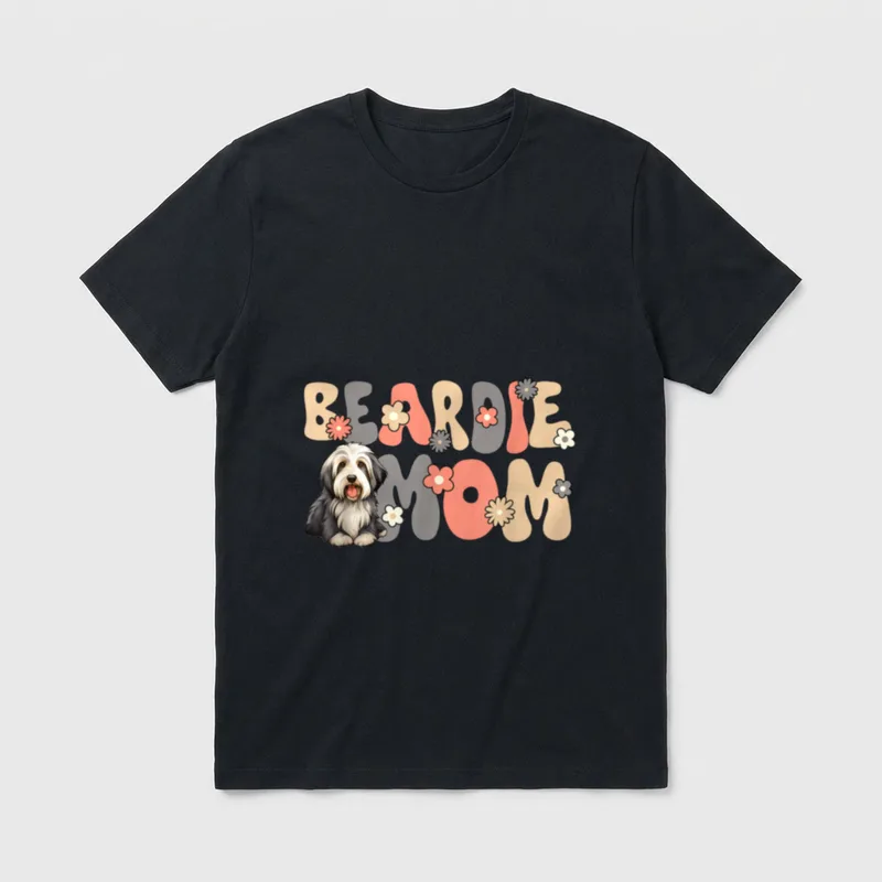 Bearded Collie Groovy World's T-Shirt – Klassisches T-Shirt in Schwarz