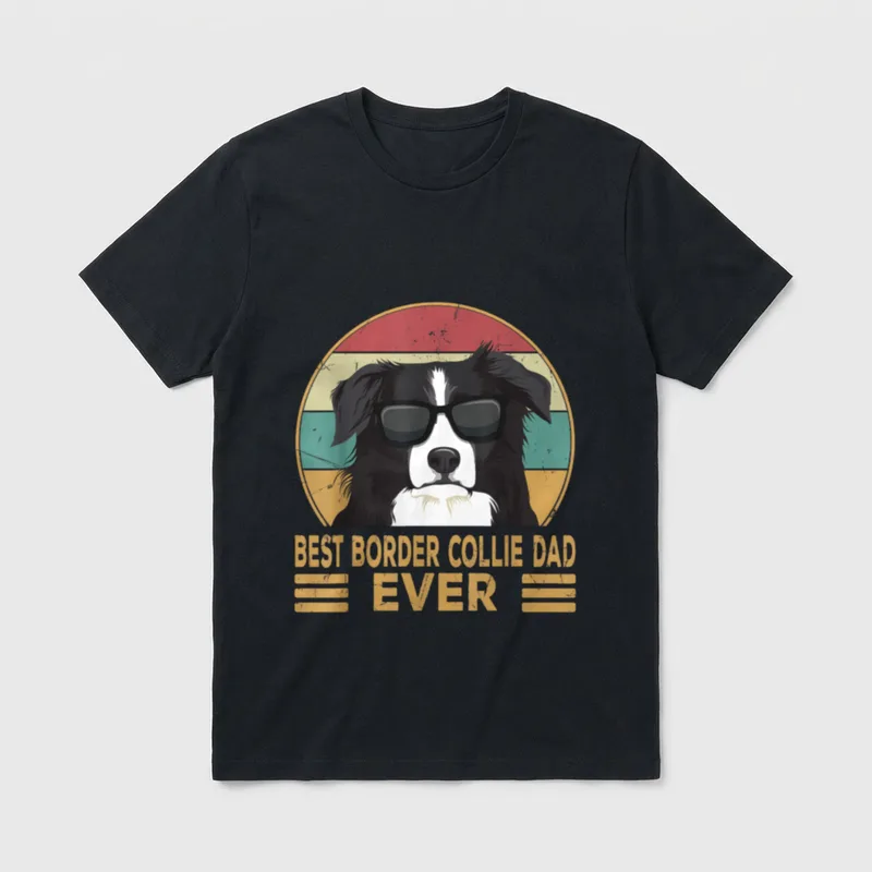 Best Border Collie Dad T-Shirt – Klassisches T-Shirt in Schwarz