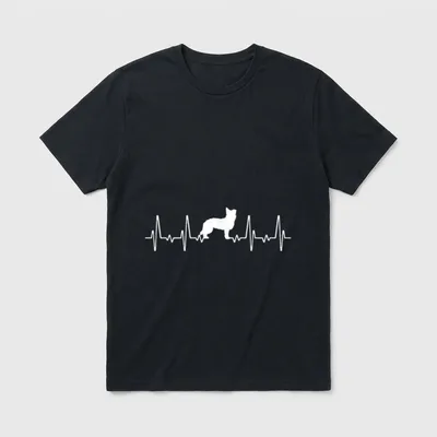 Herzschlag Border Collie Hundeliebhaber T-Shirt – Klassisches T-Shirt in Schwarz