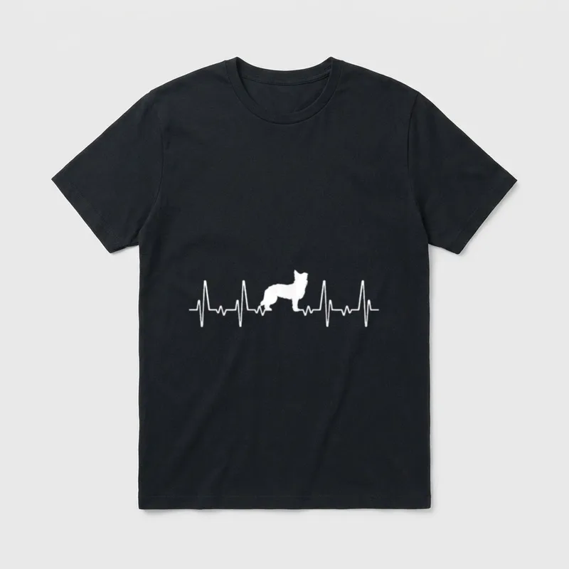 Herzschlag Border Collie Hundeliebhaber T-Shirt – Klassisches T-Shirt in Schwarz