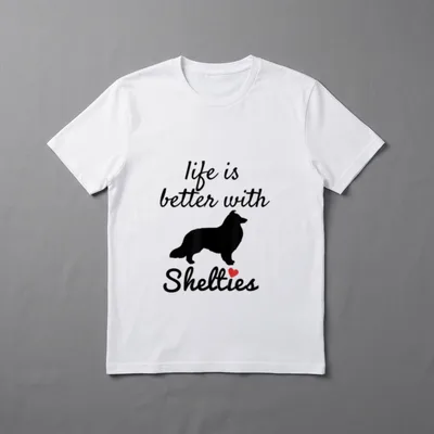 Life Is Better With Shelties Sheltie T-Shirt – Klassisches T-Shirt in Schwarz