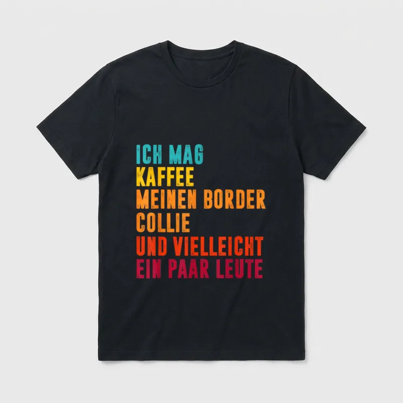 Border Collie Kaffee T-Shirt – Klassisches T-Shirt in Schwarz
