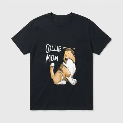Collie Mama Langhaarcollie Hund T-Shirt – Klassisches T-Shirt in Schwarz