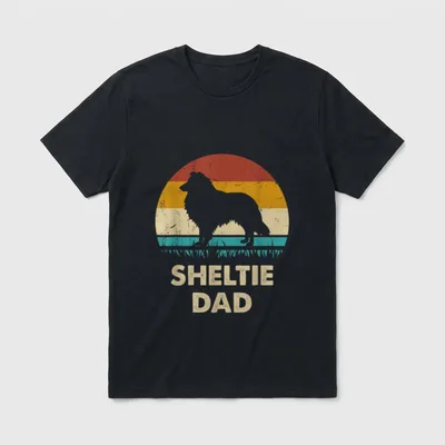 Sheltie Dad für Männer T-Shirt – Klassisches T-Shirt in Schwarz