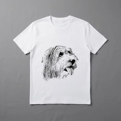 Bearded Collie T-Shirt – Klassisches T-Shirt in Schwarz