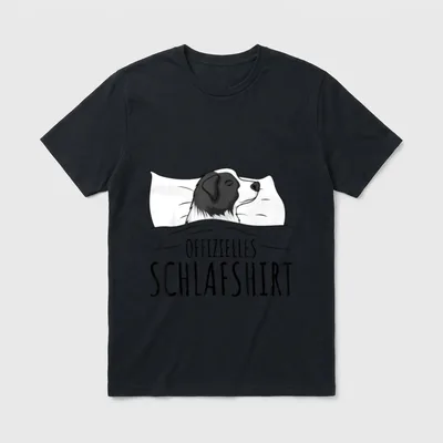 Offizielles Schlafshirt Border Collie T-Shirt 0059 – Klassisches T-Shirt in Schwarz