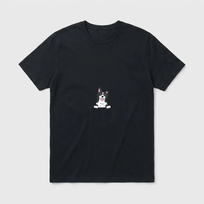 Border Collie Hund T-Shirt – Klassisches T-Shirt in Schwarz