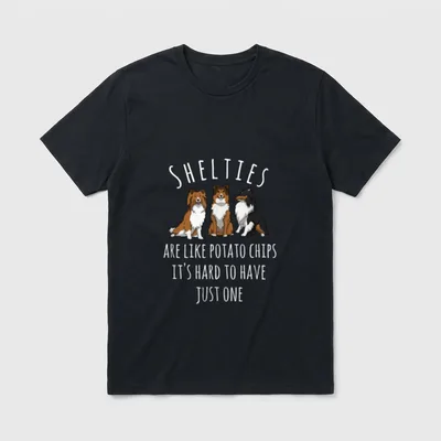 Shelties wie Kartoffel Chips T-Shirt – Klassisches T-Shirt in Schwarz