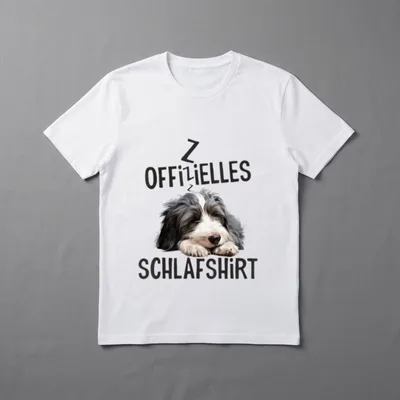 Offizielles Schlafshirt Bearded Collie T-Shirt – Klassisches T-Shirt in Schwarz