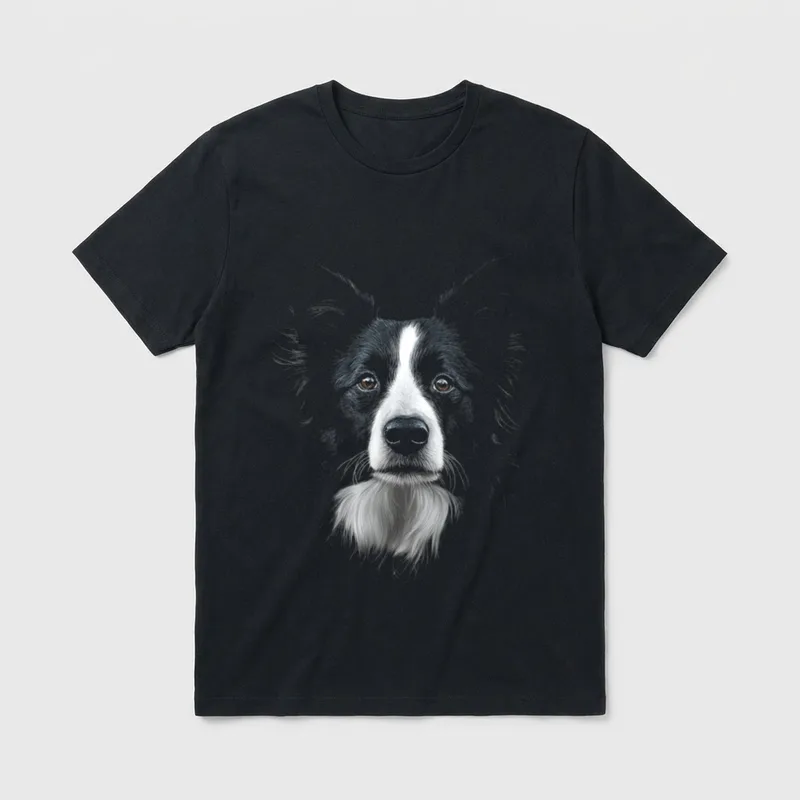 Border Collie Hundemotiv Haustier T-Shirt – Klassisches T-Shirt in Schwarz