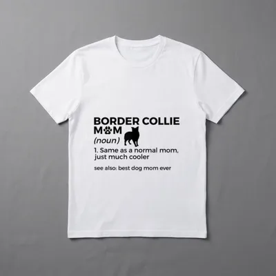 Border Collie Mom Definition T-Shirt – Klassisches T-Shirt in Schwarz