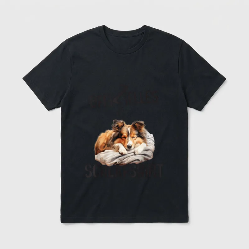 Sheltie Offizielles Schlafshirt T-Shirt – Klassisches T-Shirt in Schwarz