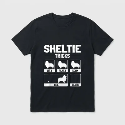 Lustiges Sheltie Hund Hundehalter T-Shirt – Klassisches T-Shirt in Schwarz