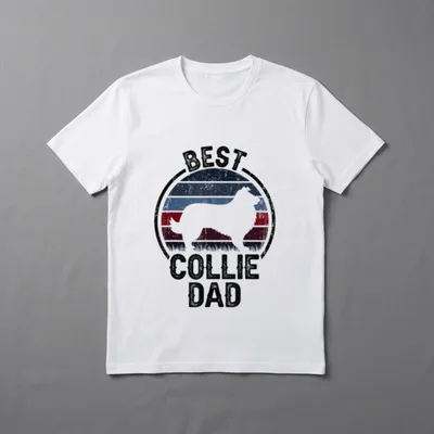 Bester Hundevater Papa Vintage T-Shirt – Klassisches T-Shirt in Schwarz