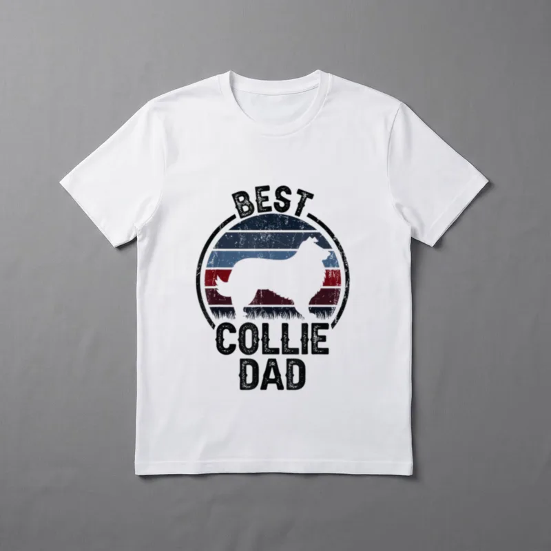 Bester Hundevater Papa Vintage T-Shirt – Klassisches T-Shirt in Schwarz