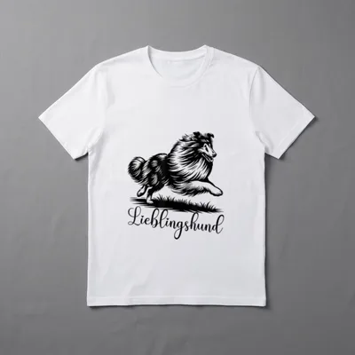 Langhaarcollie Langhaar Collie Hund T-Shirt – Klassisches T-Shirt in Schwarz