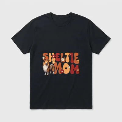 Shetland Sheepdog Groovy World's T-Shirt – Klassisches T-Shirt in Schwarz
