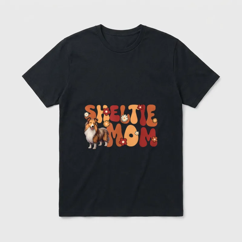 Shetland Sheepdog Groovy World's T-Shirt – Klassisches T-Shirt in Schwarz