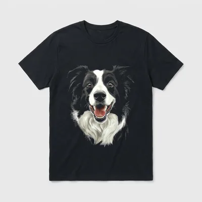 Border Collie Hundegrafik T-Shirt – Klassisches T-Shirt in Schwarz