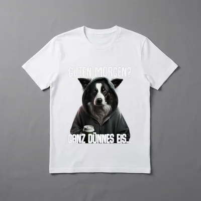 Guten Morgen Ganz Dünnes T-Shirt 0101 – Klassisches T-Shirt in Schwarz