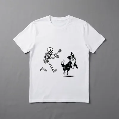 Lustiger Border Collie Running T-Shirt – Klassisches T-Shirt in Schwarz