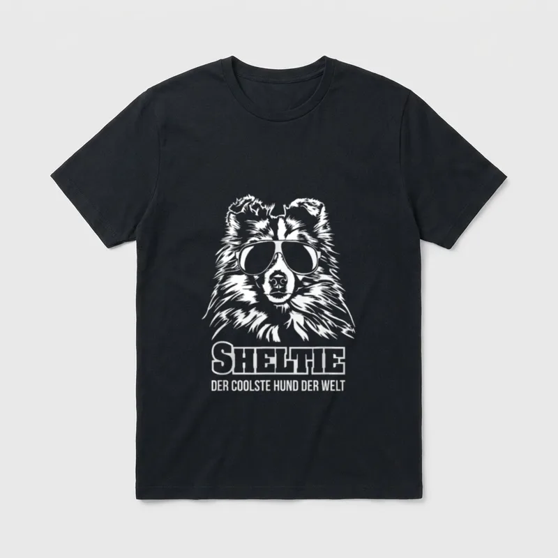 Sheltie cooler Hund Hunde T-Shirt – Klassisches T-Shirt in Schwarz