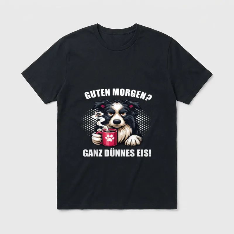 Guten Morgen Ganz dünnes T-Shirt 0106 – Klassisches T-Shirt in Schwarz