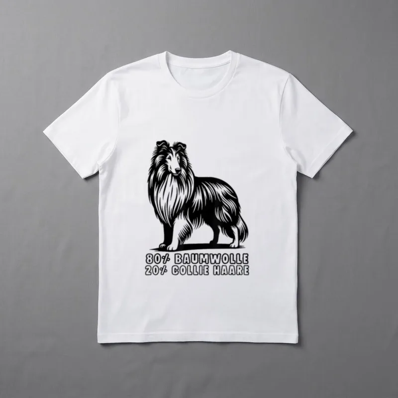 Langhaarcollie Langhaar Collie Hund Border Collie T-Shirt – Klassisches T-Shirt in Schwarz