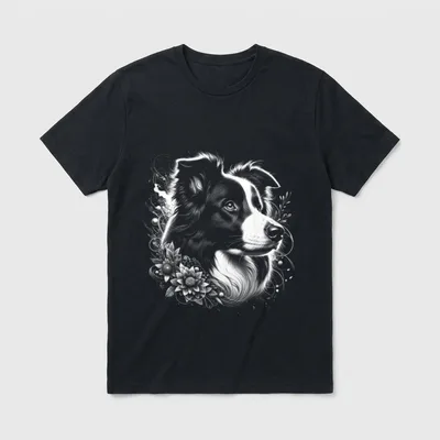 MyAnimal Your Favourite Animal Border Collie T-Shirt – Klassisches T-Shirt in Schwarz