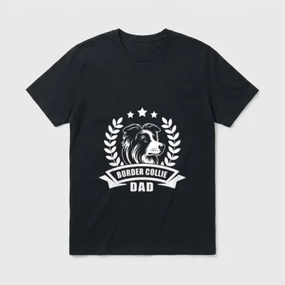 Border Collie Dad T-Shirt – Klassisches T-Shirt in Schwarz