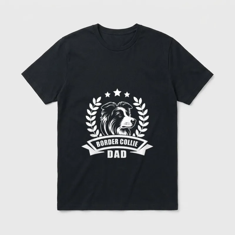 Border Collie Dad T-Shirt – Klassisches T-Shirt in Schwarz