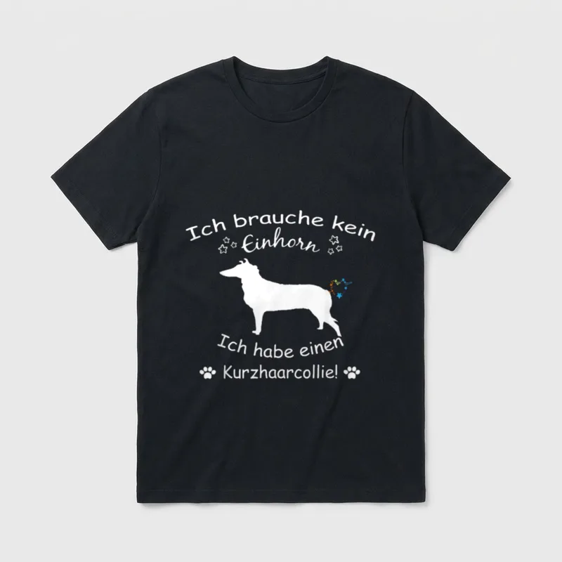 Kurzhaarcollie Kurzhaarcollie Hund Border Collie T-Shirt – Klassisches T-Shirt in Schwarz