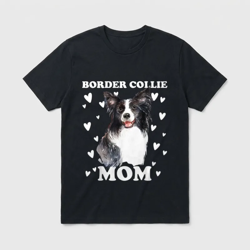 Border Collie Mama Mutti T-Shirt – Klassisches T-Shirt in Schwarz