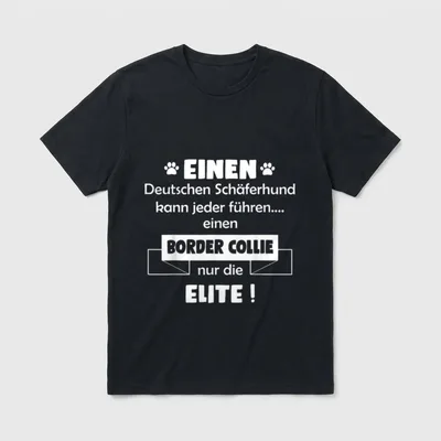 Border Collie Border Collie T-Shirt 0140 – Klassisches T-Shirt in Schwarz