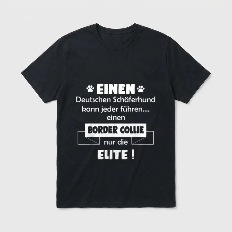 Border Collie Border Collie T-Shirt 0140 – Klassisches T-Shirt in Schwarz