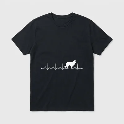 Border Collie Herzschlag Hund T-Shirt – Klassisches T-Shirt in Schwarz