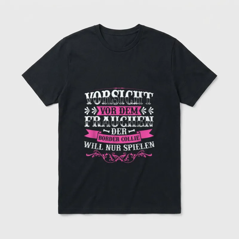 Border Collie Border Collie T-Shirt 0142 – Klassisches T-Shirt in Schwarz