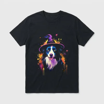 Border Collie Halloween T-Shirt – Klassisches T-Shirt in Schwarz