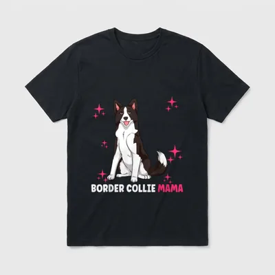 Border Collie T-Shirt 0146 – Klassisches T-Shirt in Schwarz